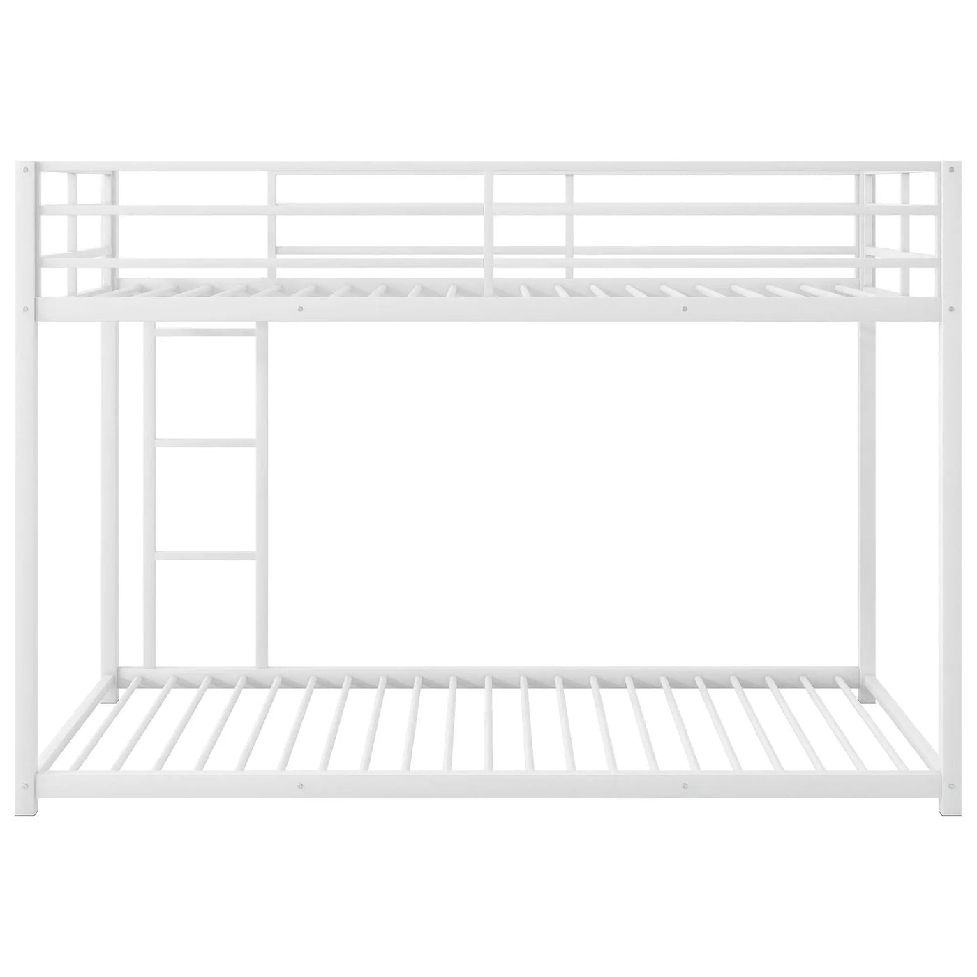 Metal Bunk Bed, Low Bunk Bed With Ladder by HouseOfZazla