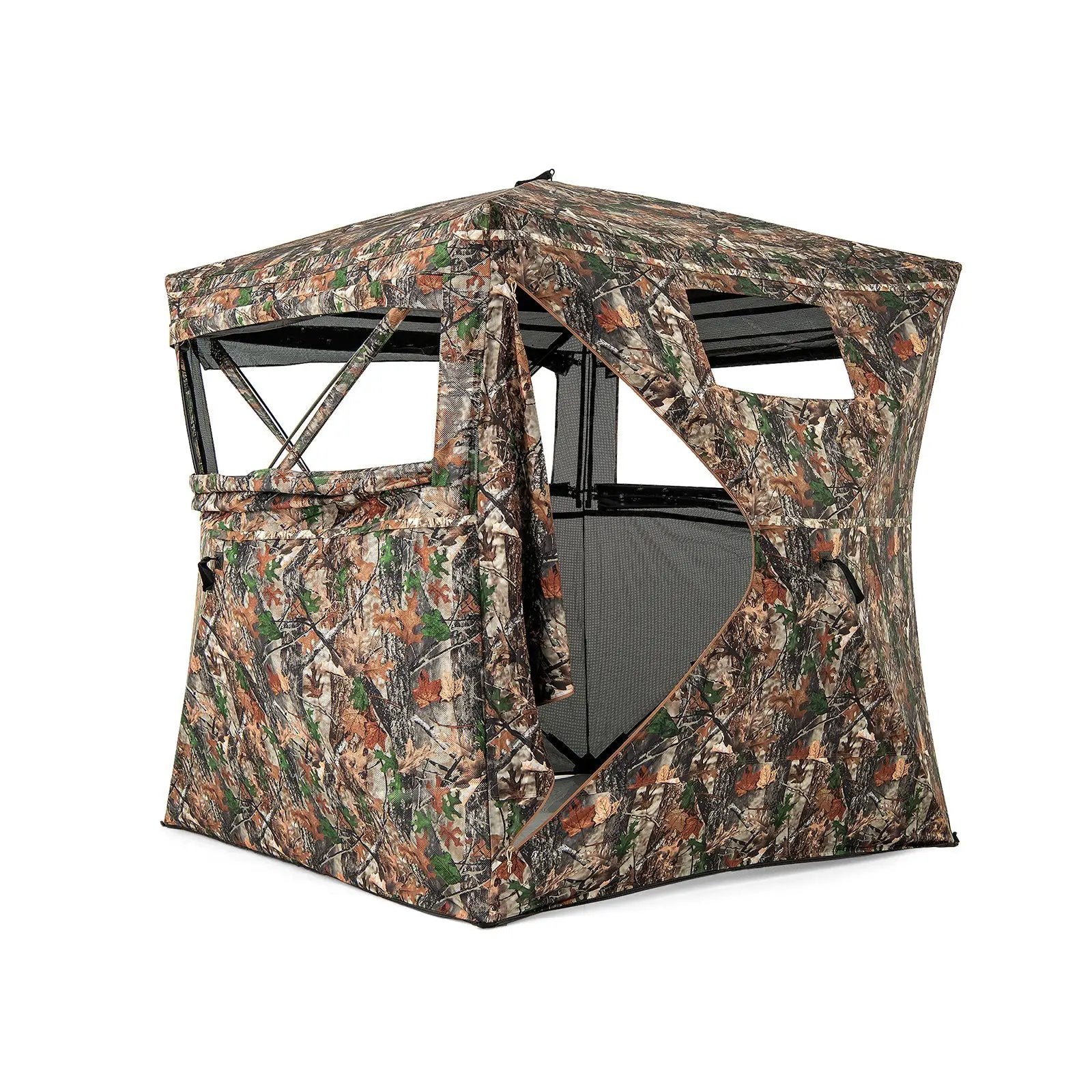 82 Inch Tall Hunting Blind 270° One Way See Through Ground Tent for 3-4 People by DirectDeals