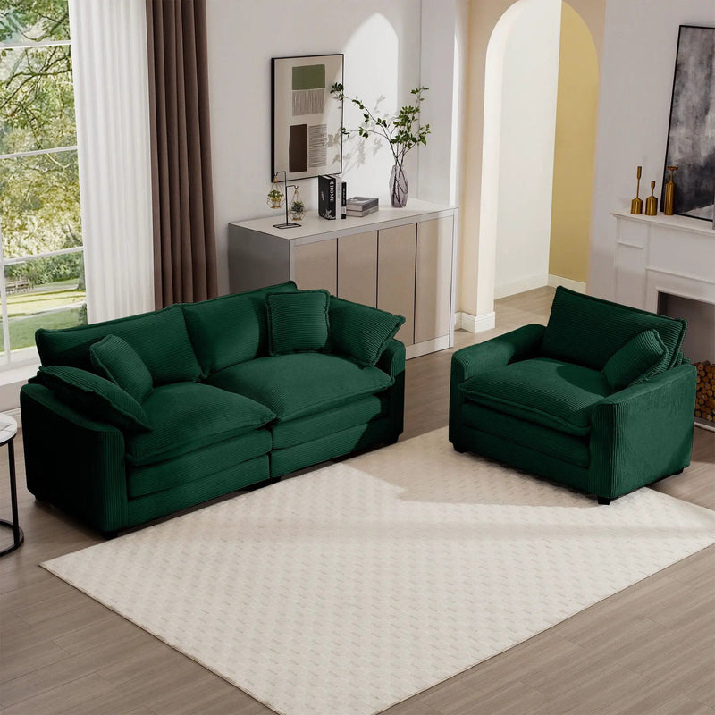Elegant Oversized Sectional Sofa Set With Deep Seats And Flexible Layout by Unique Piece Furniture
