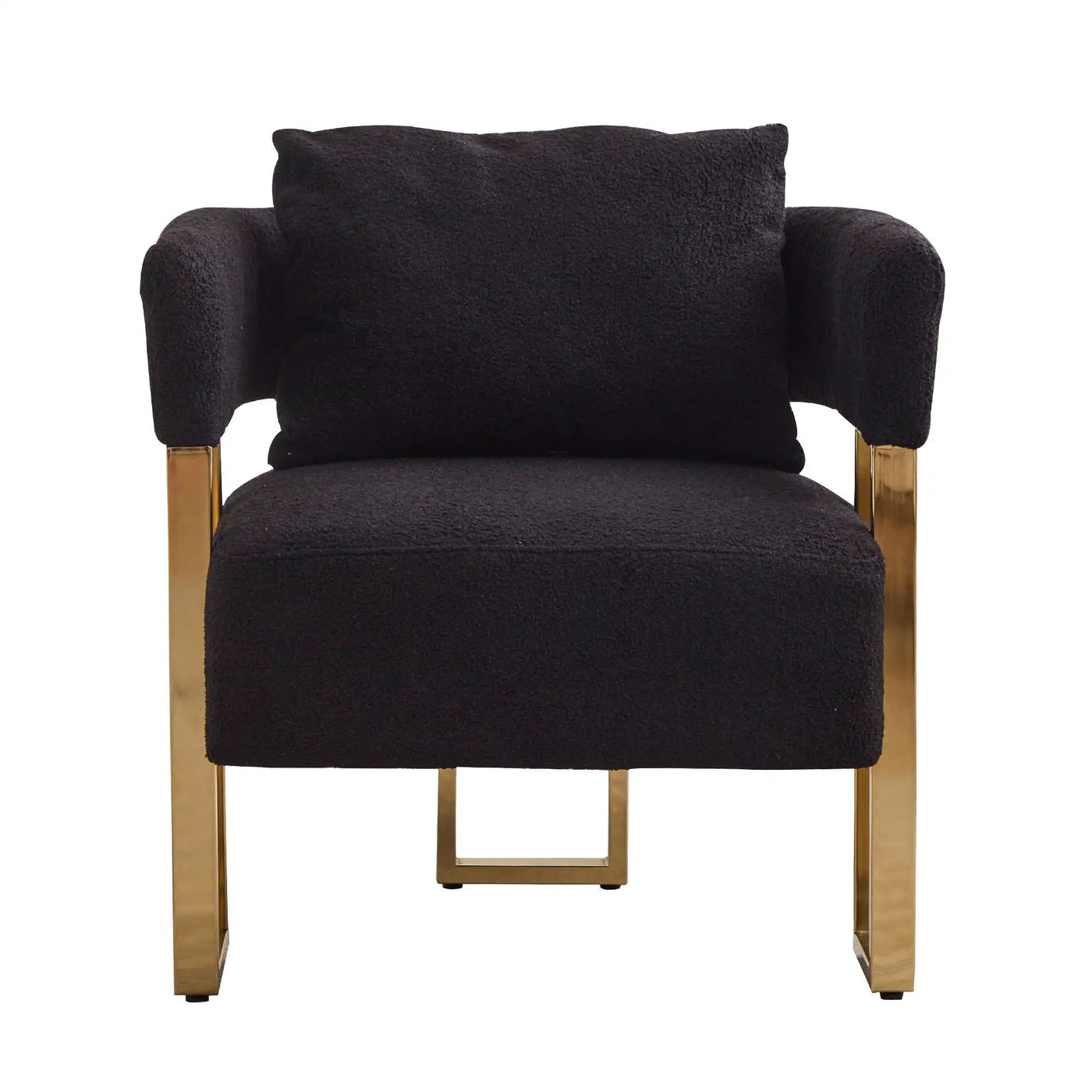 Modern Decorative Chair Teddy Fleece Upholstered And Metal Foot by Unique Piece Furniture