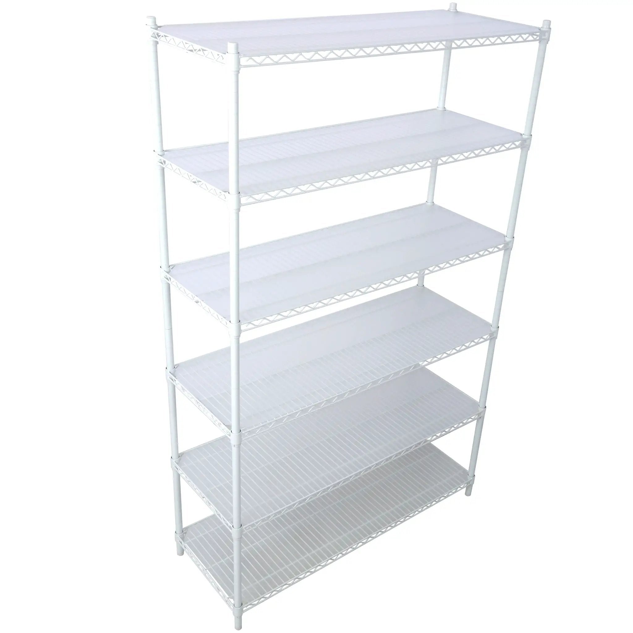 6 Tier 6000Lbs Capacity Nsf Metal Shelf Wire Shelving Unit, Heavy Duty Adjustable Storage Rack With Wheels & Shelf Liners For Commercial Grade Utility Steel Storage Rack by Unique Piece Furniture