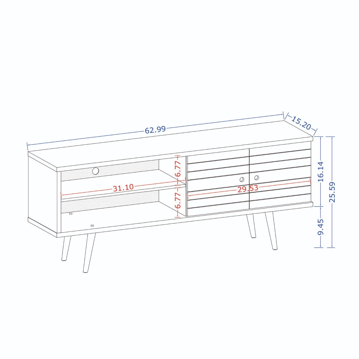 Liberty - Freestanding Design TV Stand by HouseOfZazla