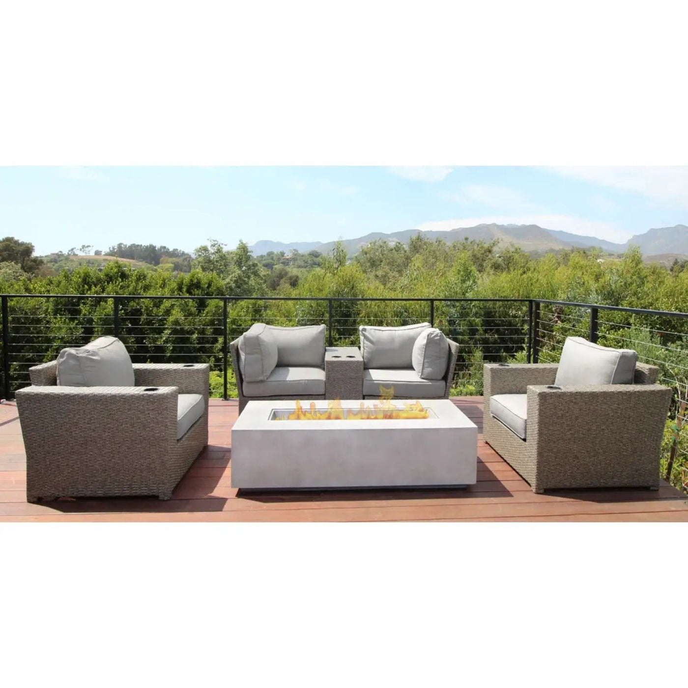 Outdoor Elegance Conversation Set With Fire Pit by HouseOfZazla