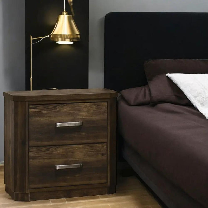 Elettra - Nightstand - Rustic Walnut by Unique Piece Furniture