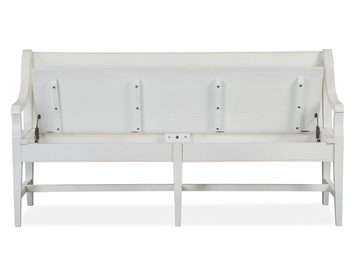 Heron Cove - Bench With Back - Chalk White, photo 6 of 7