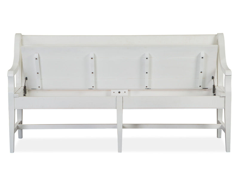 Heron Cove - Bench With Back - Chalk White, photo 6 of 7