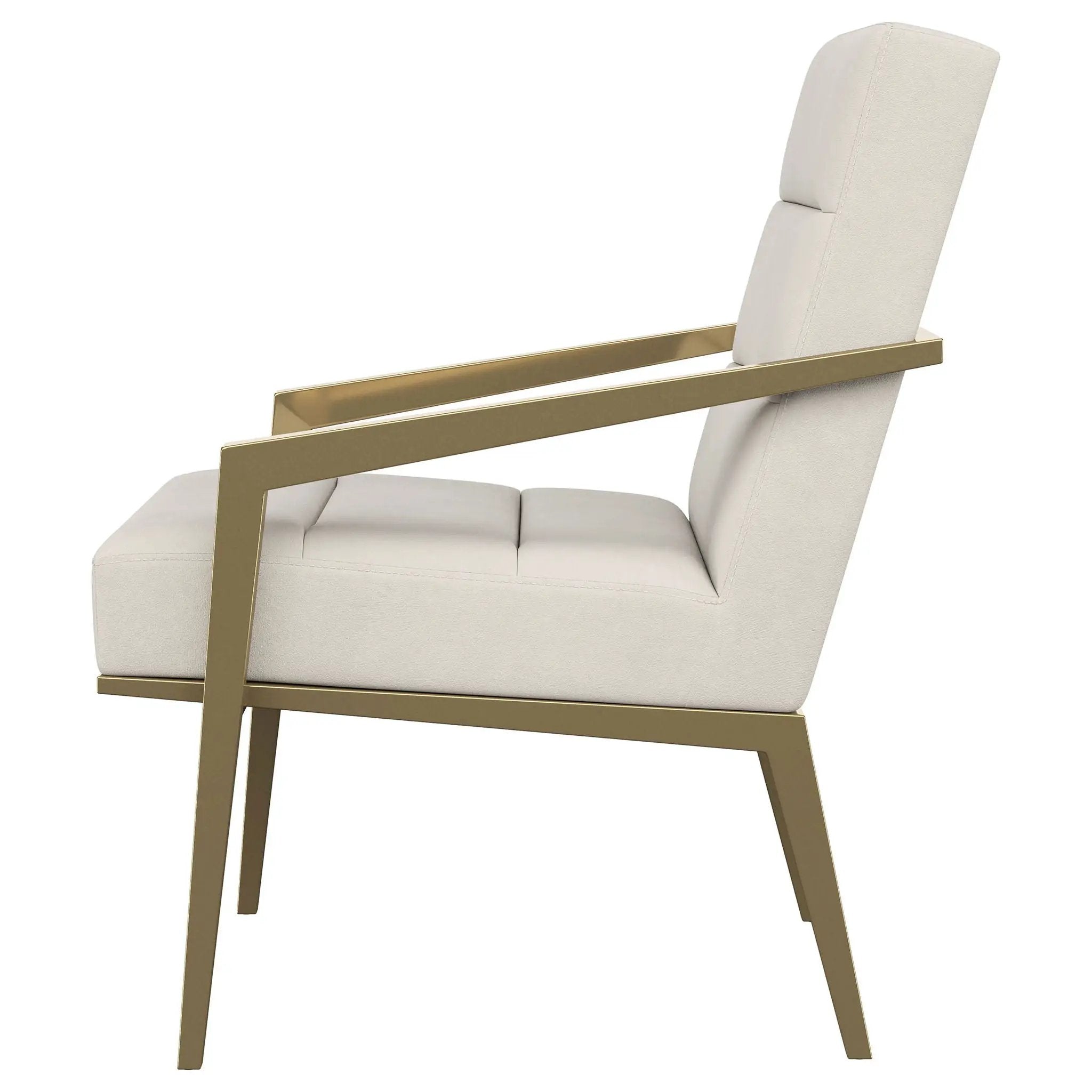 Kirra Upholstered Metal Arm Accent Chair Cream by Unique Piece Furniture