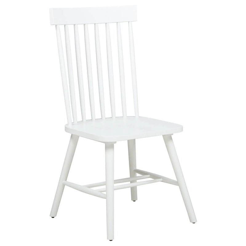 Andrews 5-piece Round Dining Table Set Light Ash and White by Unique Piece Furniture