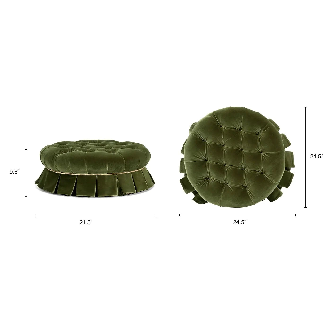 Roquefort 24.5" Dog Sofa Bed, Medium, Olive by HouseOfZazla