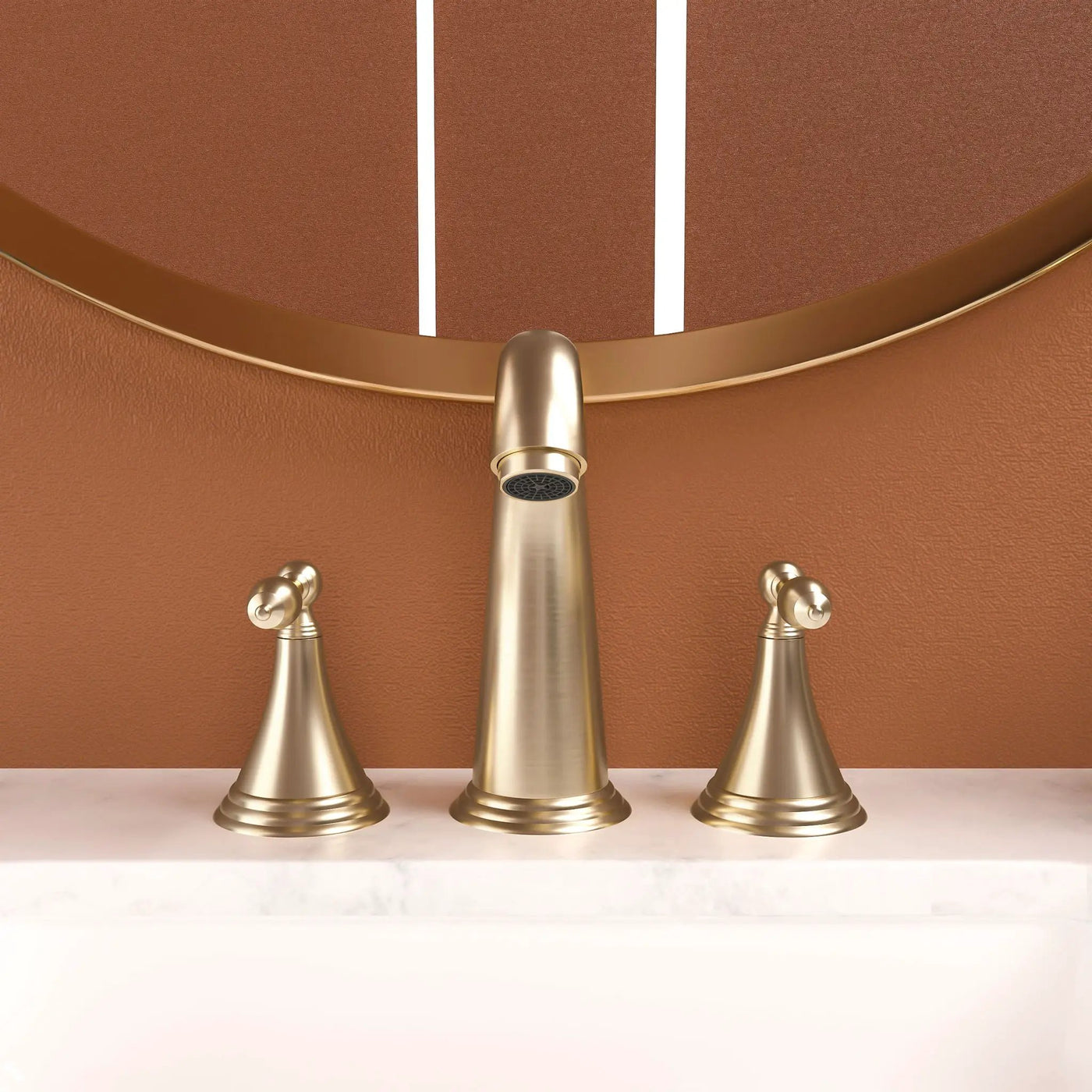 Elegant 2 Handle Widespread Bathroom Faucet With Pop Up Drain And Water Supply Lines by HouseOfZazla