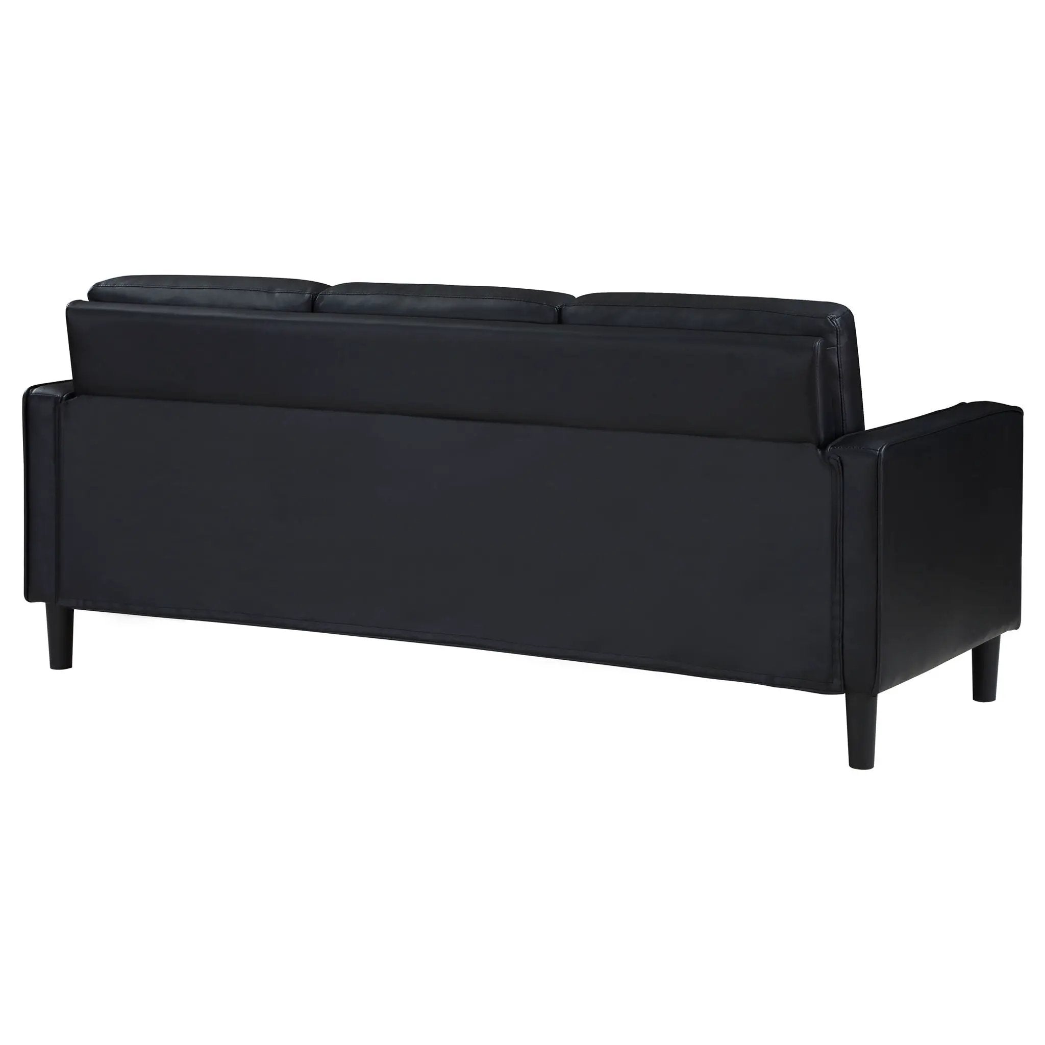 Ruth Upholstered Track Arm Sofa Black by Unique Piece Furniture