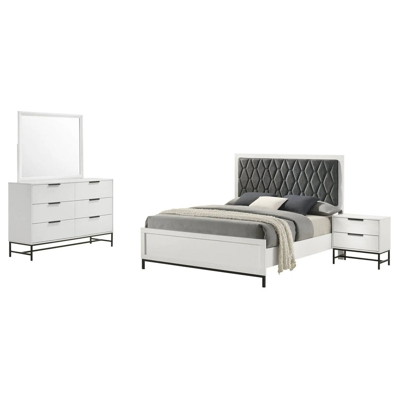 Sonora 4-piece Eastern King Bedroom Set White by Unique Piece Furniture