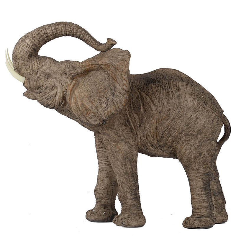 Polyresin Elephant Accent Decorative Object with Trumpeting Design - Black/Polyresin, photo 2 of 9