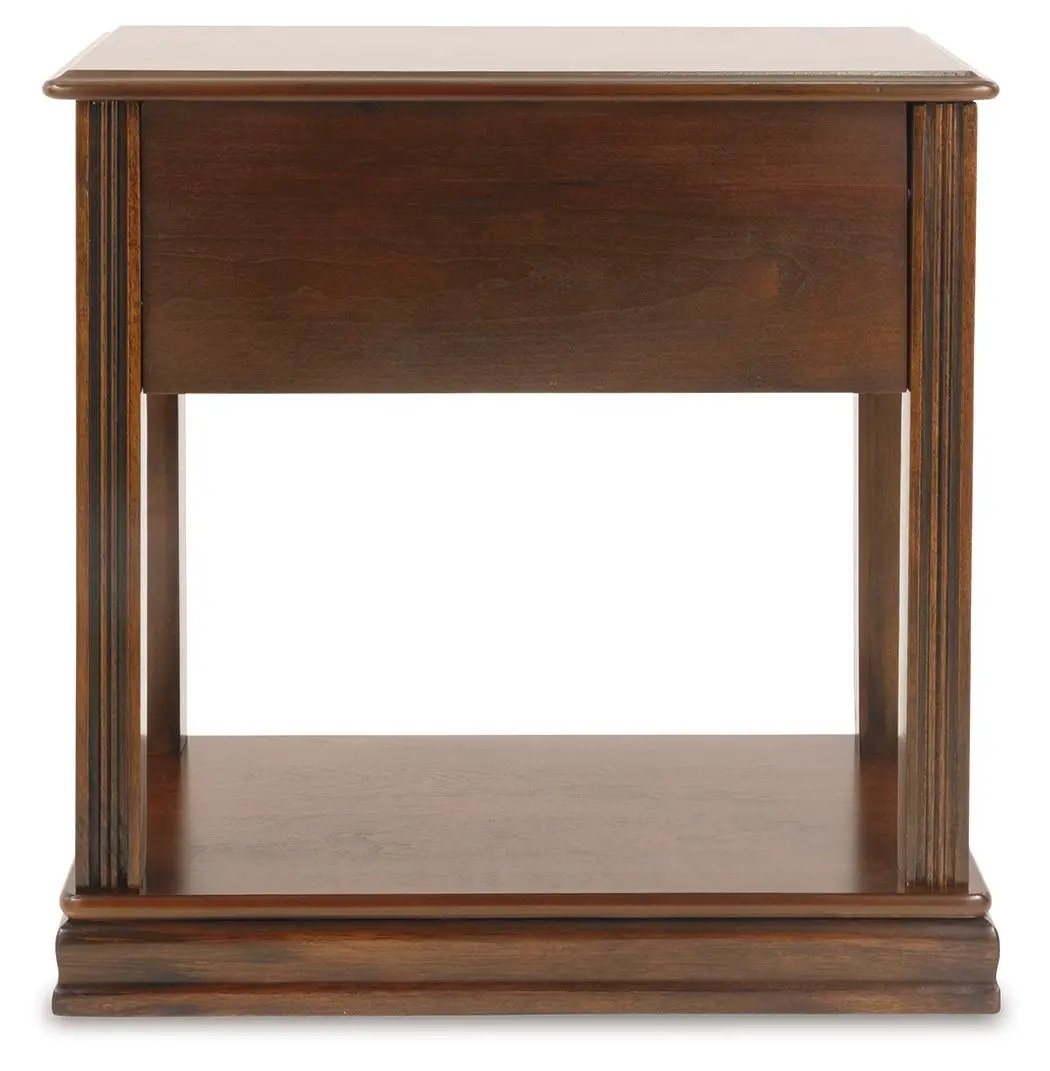 Breegin - Chair Side End Table - Removable Tray - Brown by Unique Piece Furniture