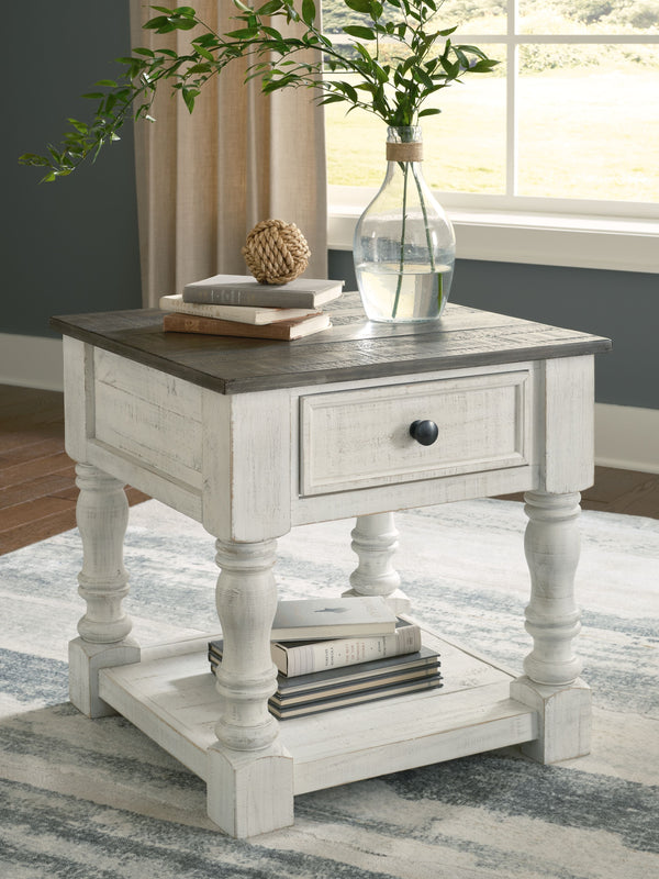 Havalance - Square End Table - White / Gray, photo 2 of 7