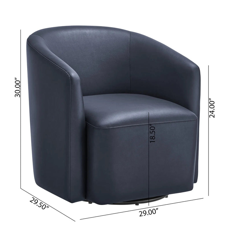 Ardena - Modern Swivel Barrel Chair by HouseOfZazla