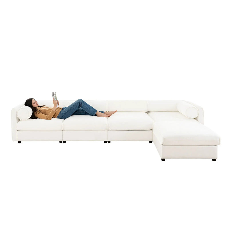 Contemporary Elegant Sofa With Storage And Ottoman by Unique Piece Furniture