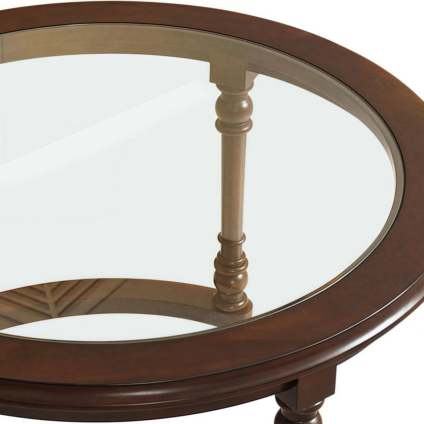 Modern Nesting Coffee Table Set with Glass and Solid Wood Frame by HouseOfZazla