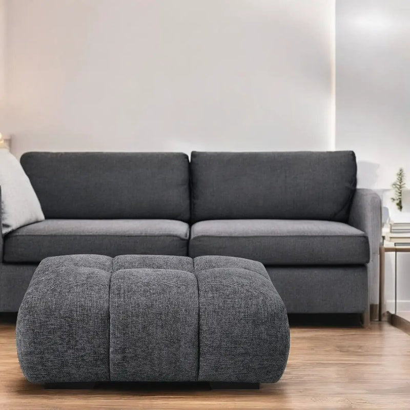 Chosen - Ottoman - Gray Chenille by Unique Piece Furniture