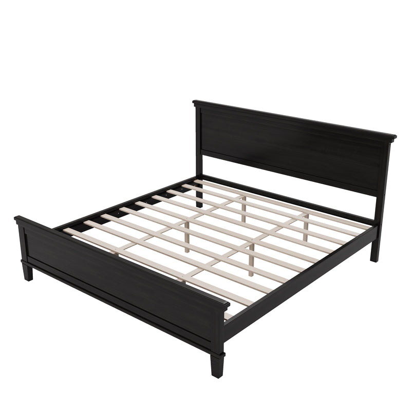 Mid-Century Modern Wood Platform Bed by HouseOfZazla