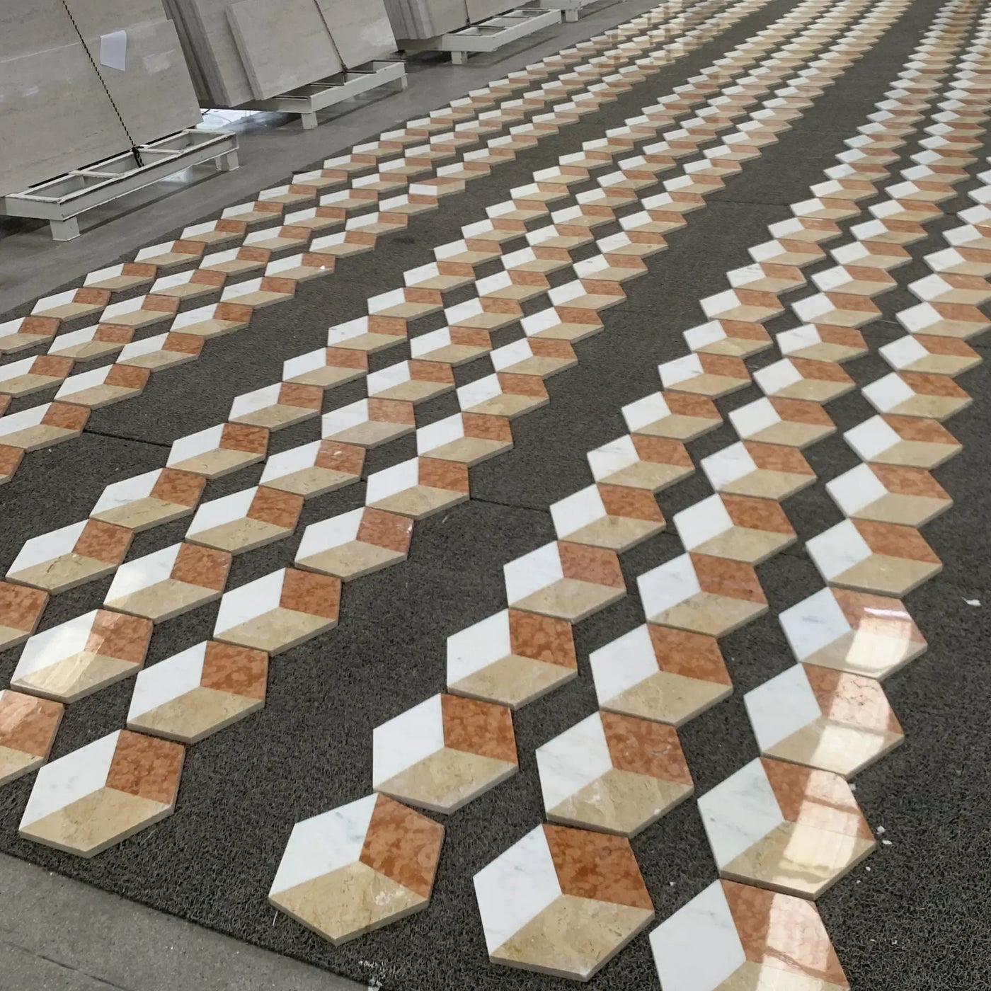 Hexagon Water Tiles For Floor And Wall (Set of 12) by HouseOfZazla