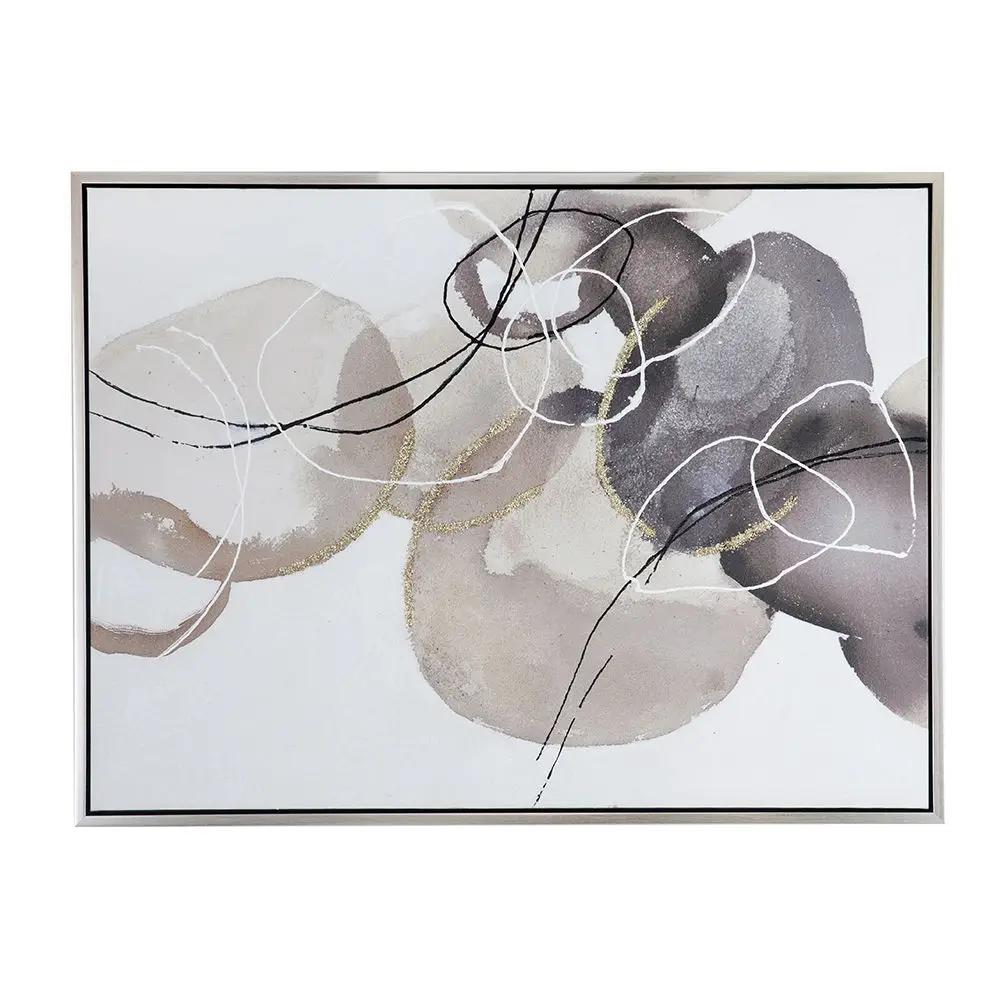 Large Modern Oil Painting, Hand Painted Abstract Watercolor Texture - Multicolor by Unique Piece Furniture