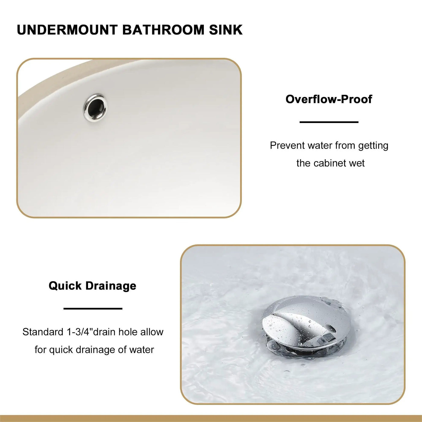 Elegant Ceramic Oval Undermount Bathroom Sink With Overflow by HouseOfZazla