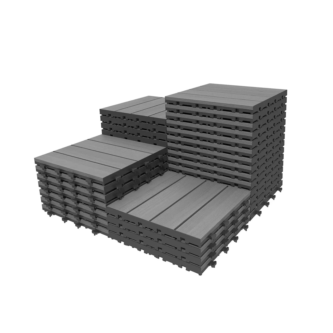 36 Pcs Interlocking Deck Tiles, 12" x 12" HDPE Outdoor Flooring by HouseOfZazla