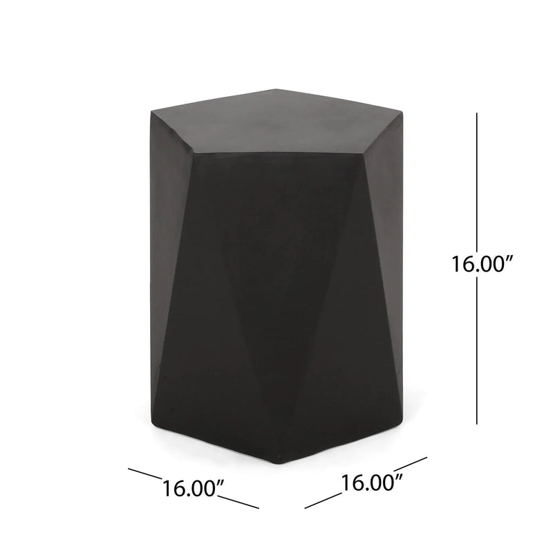 Side Table With Geometric Design by HouseOfZazla