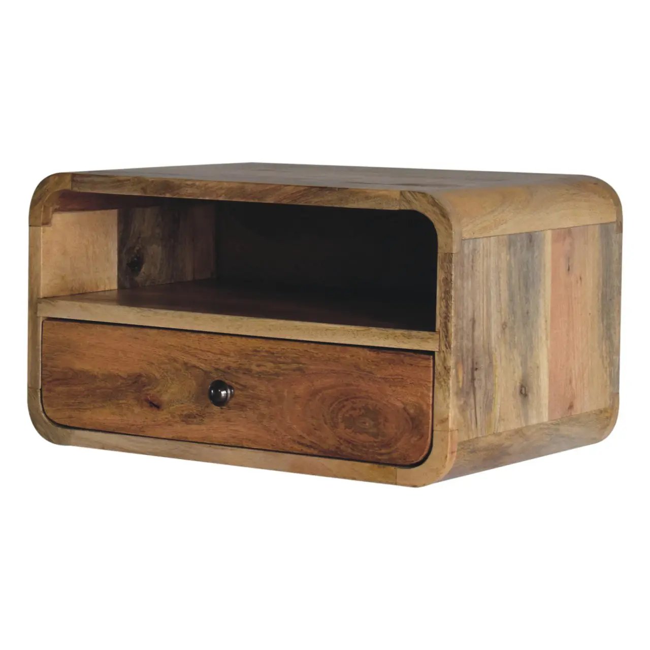 Large Floating Bedside, 1 Drawer, 1 Open Slot, Oak-ish by HouseOfZazla