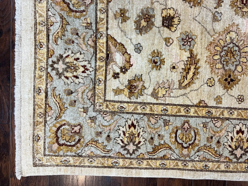 Peshawar Rug 8x10, Oushak Rug, Neutral Colors Hand Knotted Farmhouse Rug by Jewel Rugs