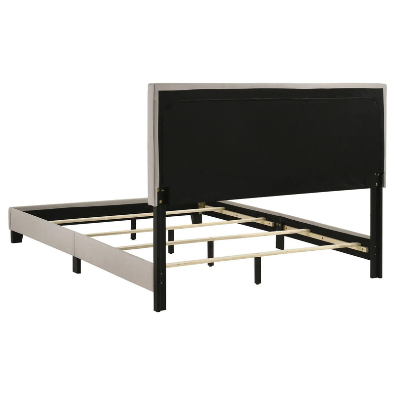 Boyd Upholstered Queen Panel Bed Ivory by Unique Piece Furniture