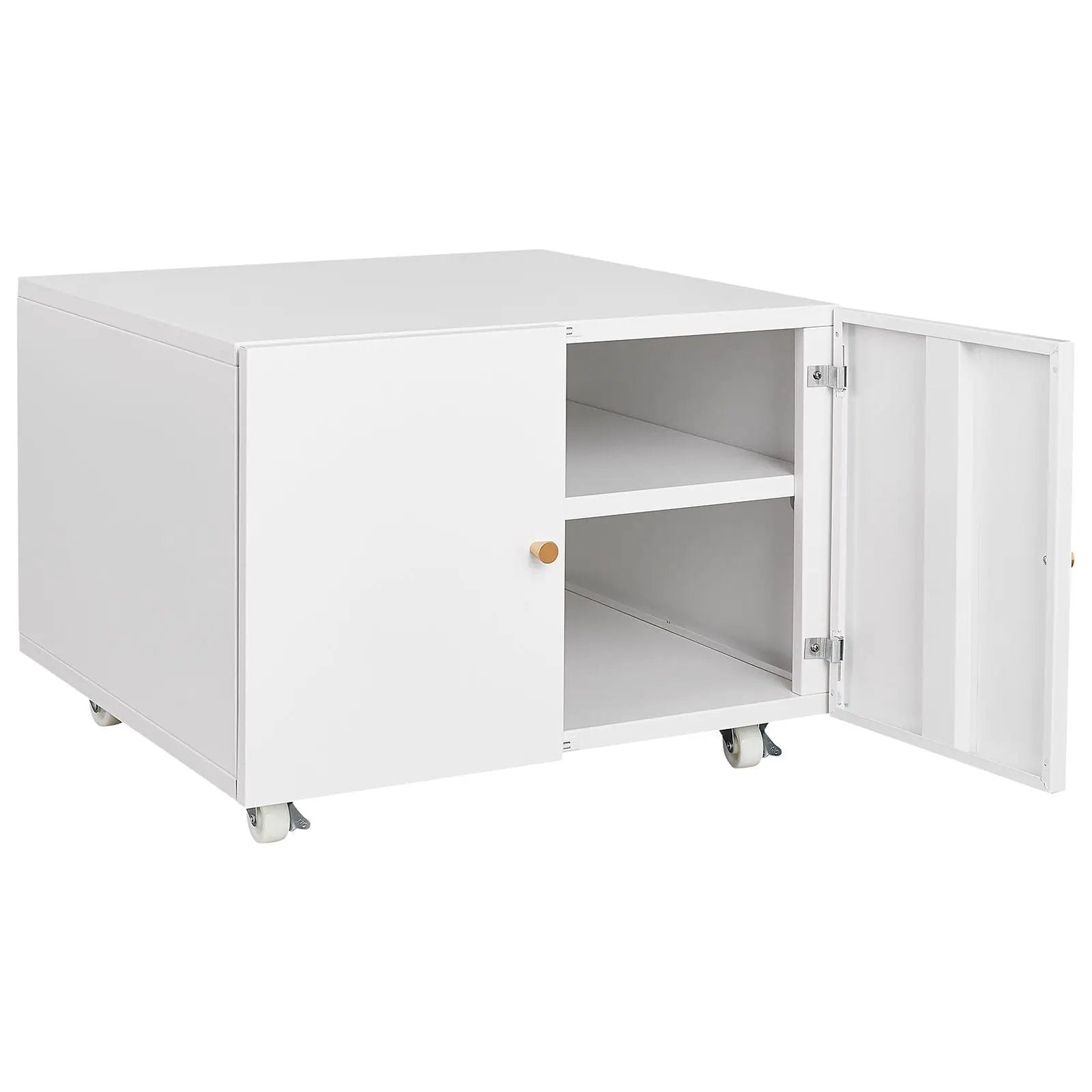 Office Furniture Copier Cabinet 2 Door Steel Copier Stand Mobile Pedestal File Printer Stand by Unique Piece Furniture