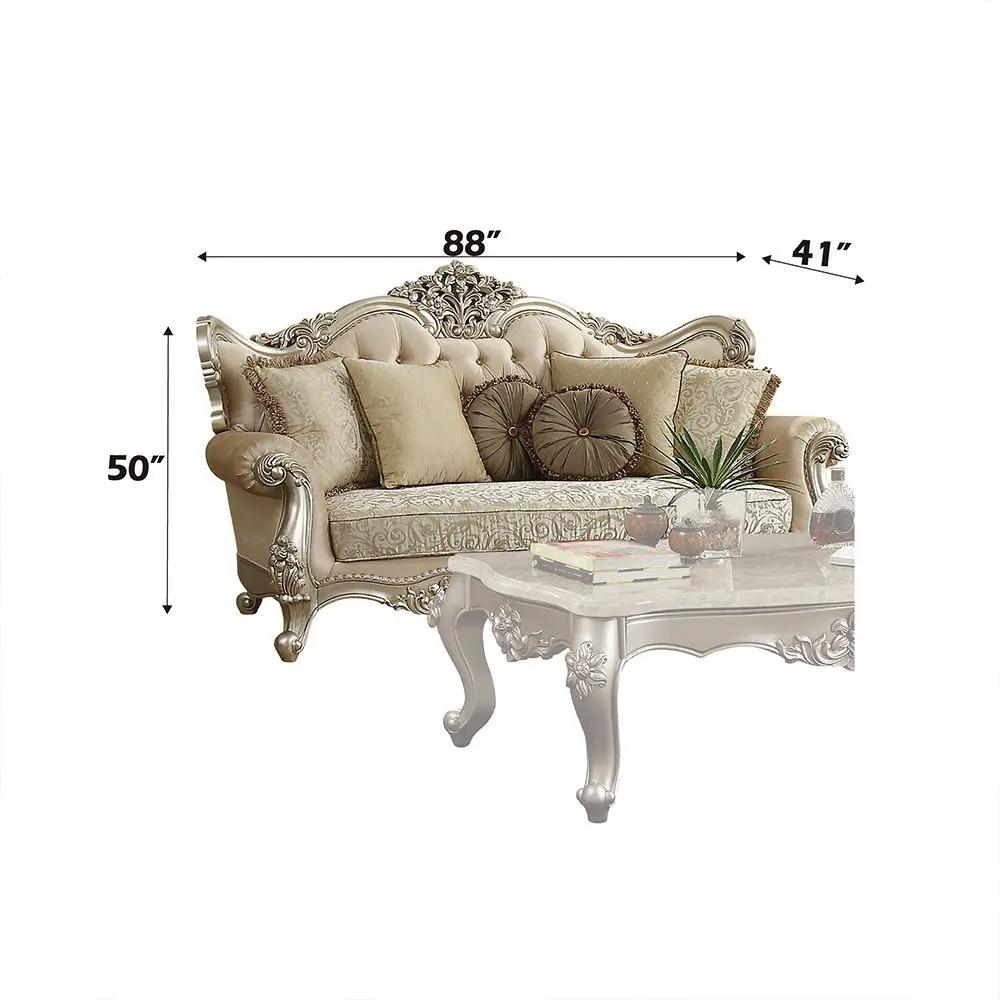 Bently - Sofa With 7 Pillows (Same Lv01579) - Fabric & Champagne by Unique Piece Furniture