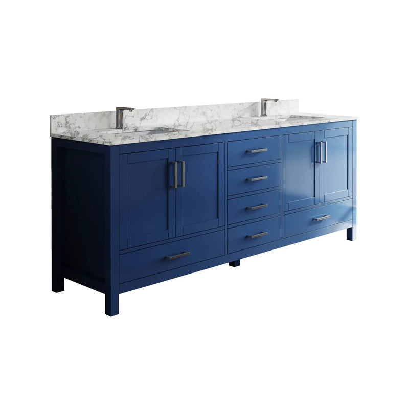 Nuvia 83-Inch Blue Modern Double Sink Freestanding Bathroom Vanity (SAK13972) by SAKSBY WHOLESALE
