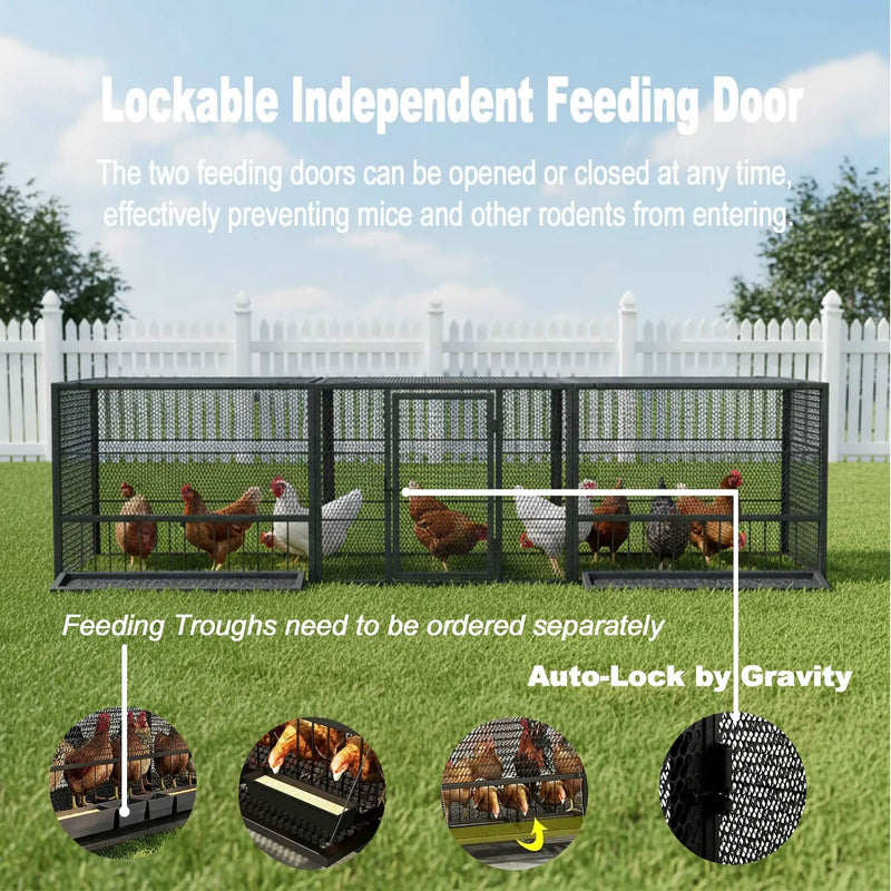 83-Inch Heavy-Duty Outdoor Metal Chicken Coop (SAK24679) by SAKSBY WHOLESALE