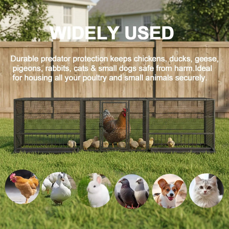 83-Inch Heavy-Duty Outdoor Metal Chicken Coop (SAK24679) by SAKSBY WHOLESALE