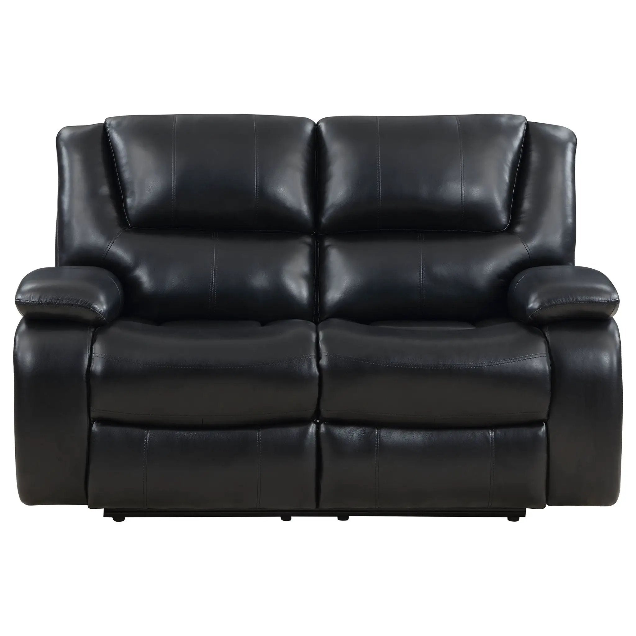 Camila Upholstered Motion Reclining Loveseat Black by Unique Piece Furniture