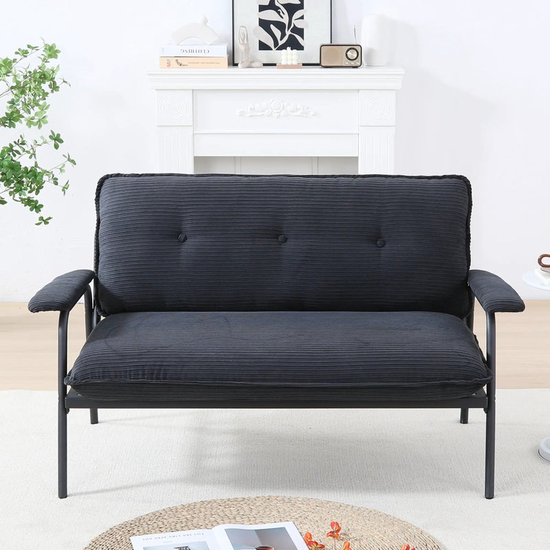Modern Metal Frame Sofa With Sponge Filling For Compact Spaces And Versatile Use by Unique Piece Furniture