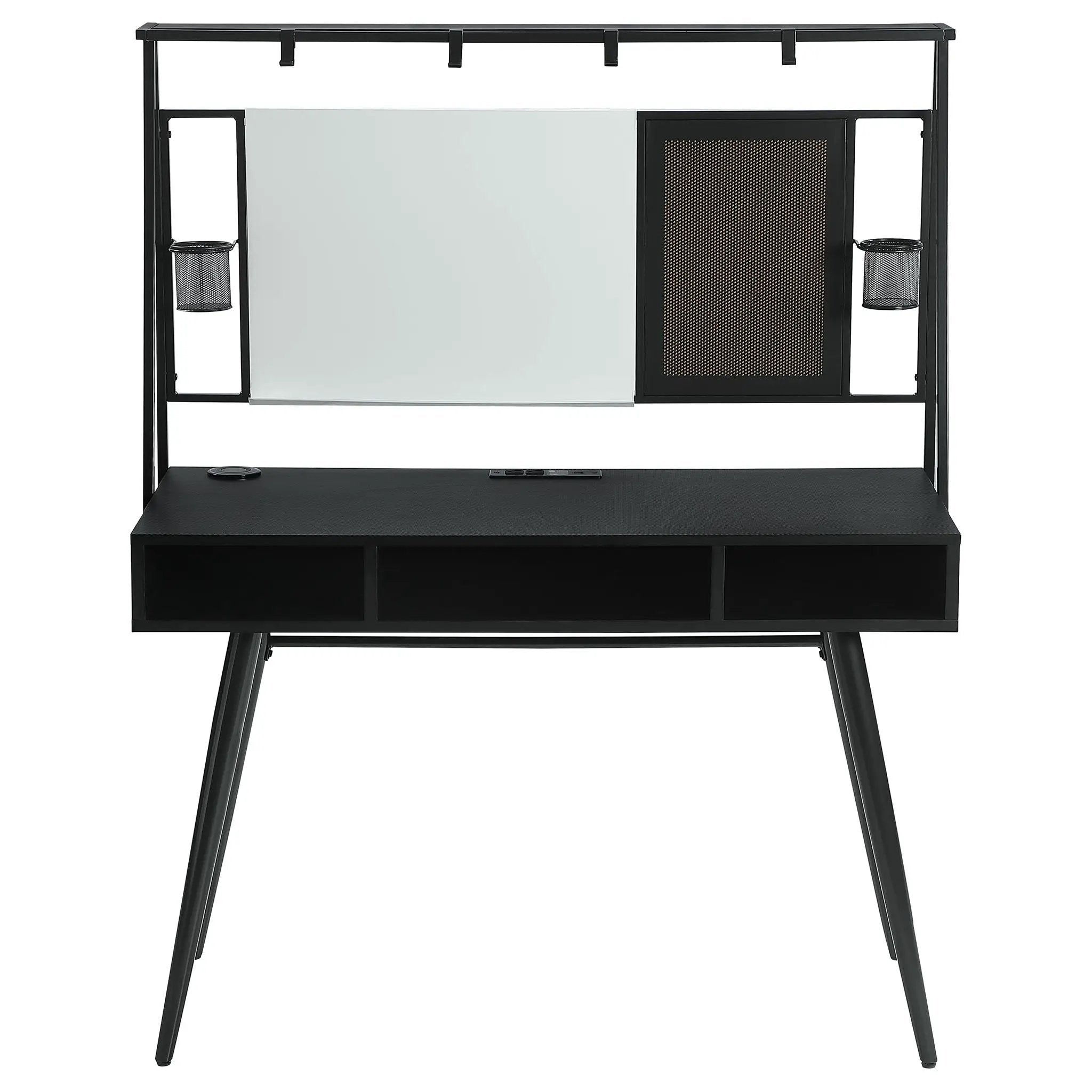 Jessie 47-inch Writing Desk with Whiteboard and USB Black by Unique Piece Furniture