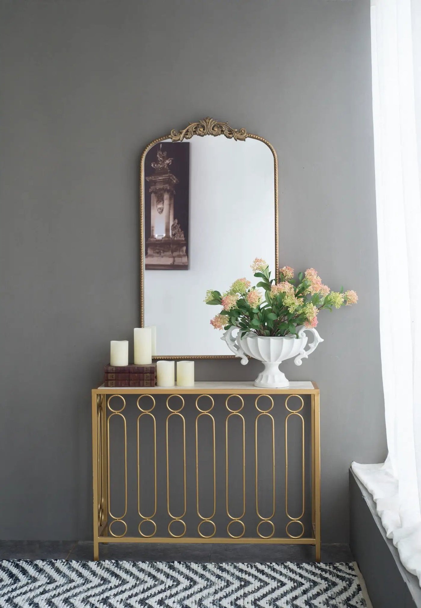 Arch Mirror, Baroque Inspired Wall Decor For Bathroom, Bedroom, Living Room by HouseOfZazla