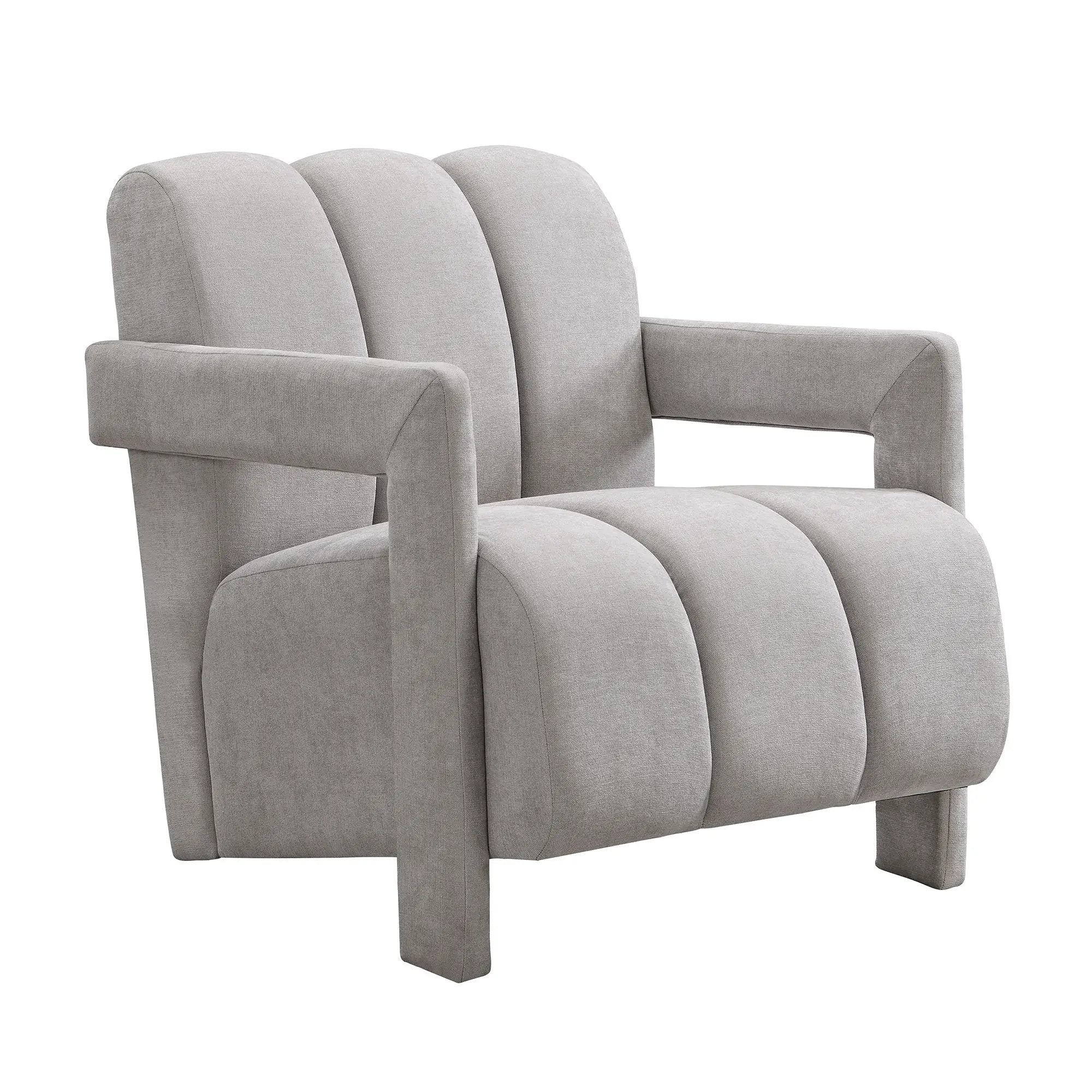 Modern Minimalist Leisure Armchair With L Shaped Armrests by HouseOfZazla