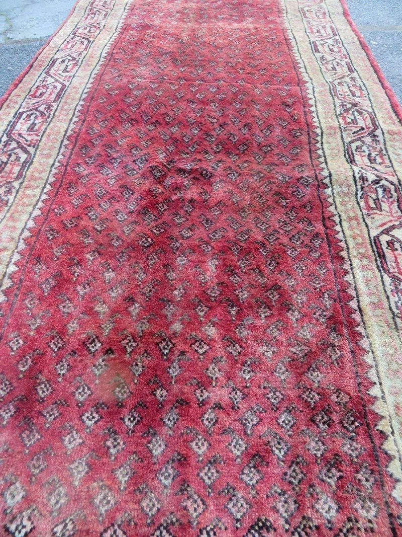 3'7"X 10' Antique Handmade India Oriental Paisley Wool Runner Rug Vegy # 31 by Jewel Rugs