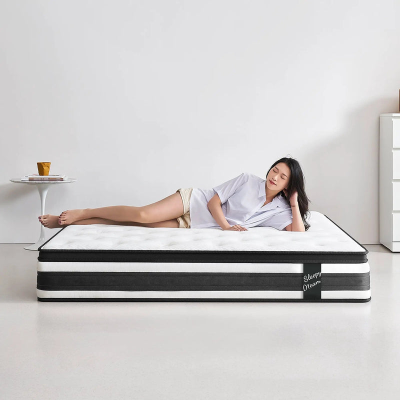 Full Size Hybrid Mattress Breathable Cool Knitted Fabric Cover by HouseOfZazla