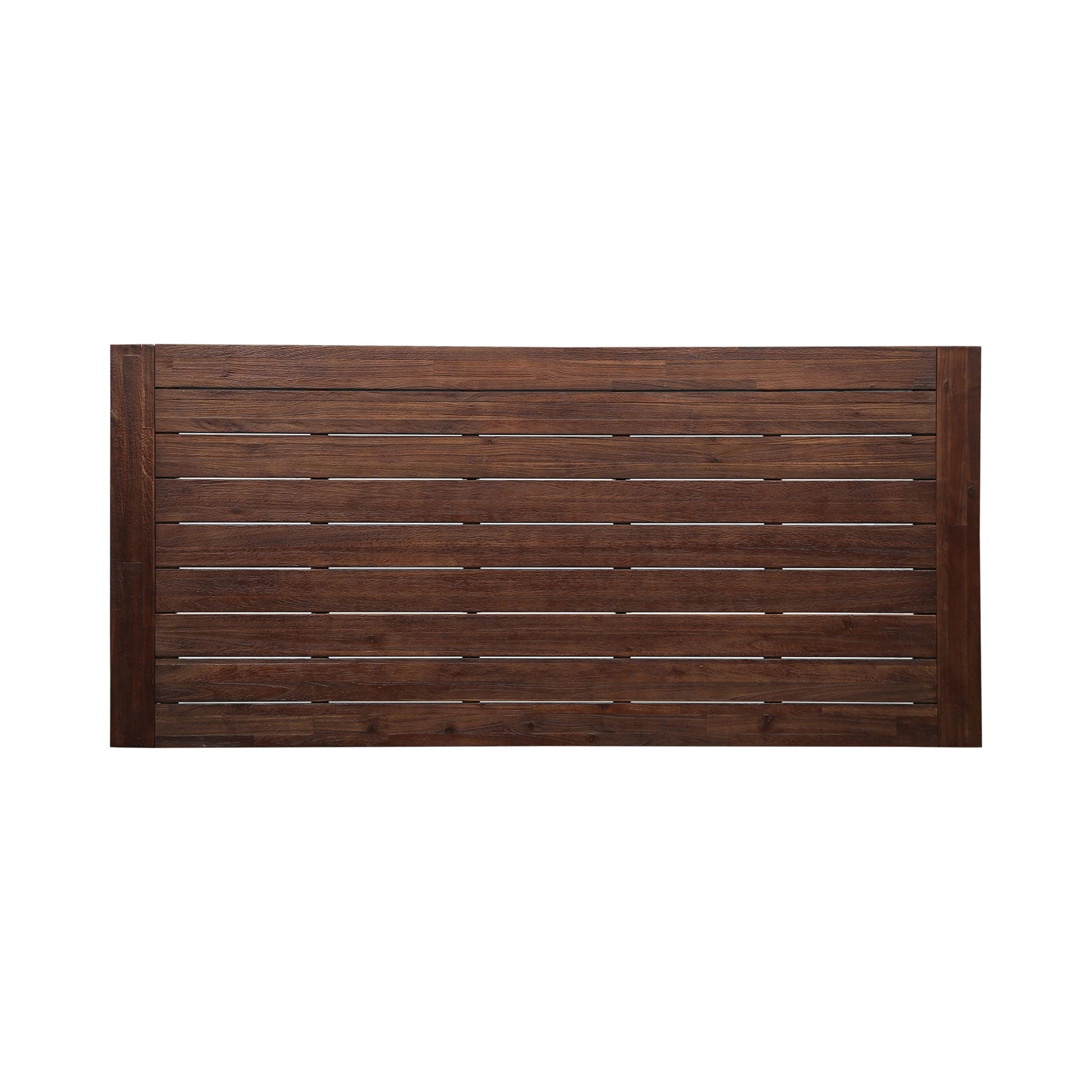 Equilibrium Outdoor Dining Table with Wooden Frame and Slat Top by HouseOfZazla