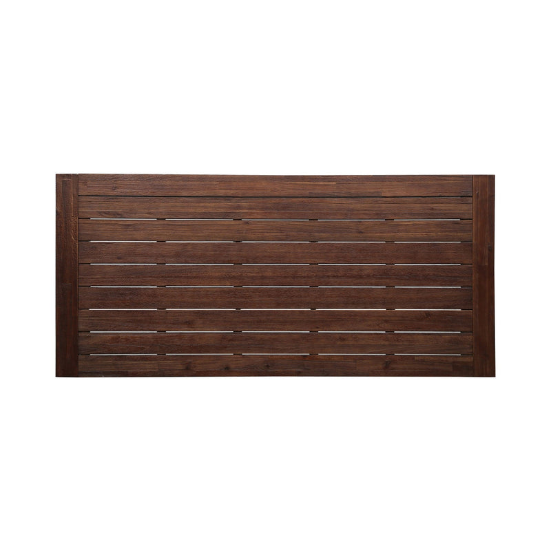 Equilibrium Outdoor Dining Table with Wooden Frame and Slat Top by HouseOfZazla