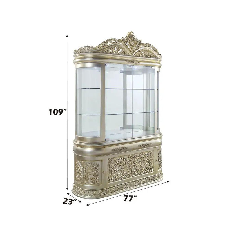 Sorina - Curio - Antique Gold by Unique Piece Furniture
