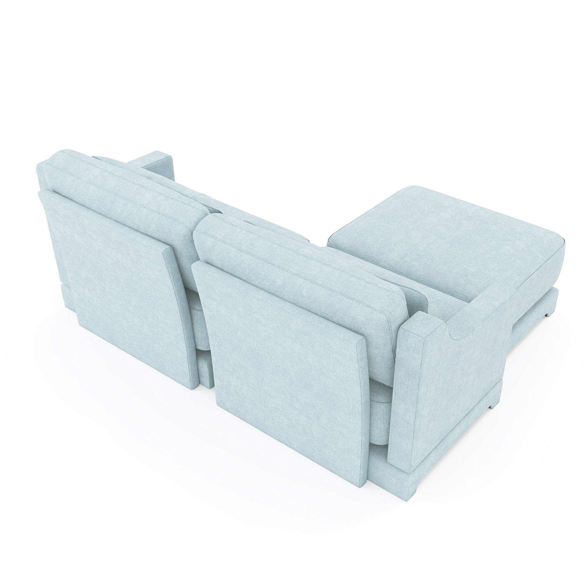 Stylish Sofa With Ottoman And Lumbar Pillows, Ergonomic Design by HouseOfZazla