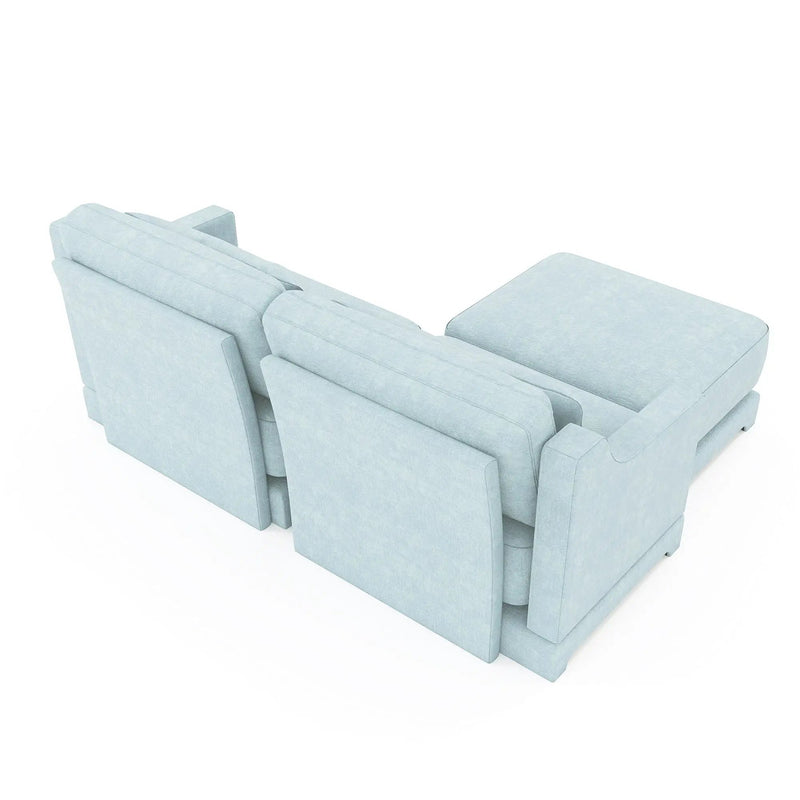 Stylish Sofa With Ottoman And Lumbar Pillows, Ergonomic Design by HouseOfZazla