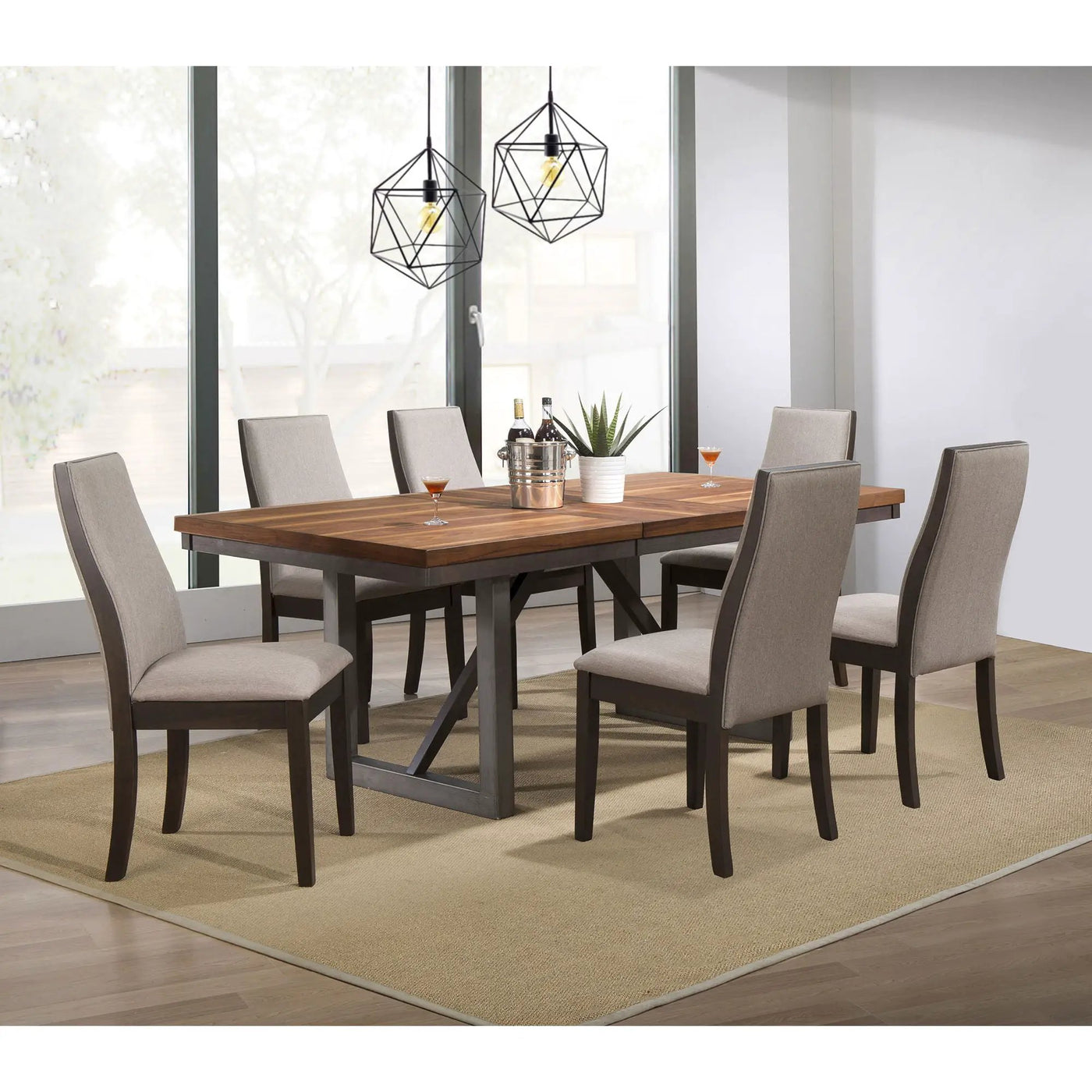 Holloway - Dining Set With Extension Leaf by HouseOfZazla